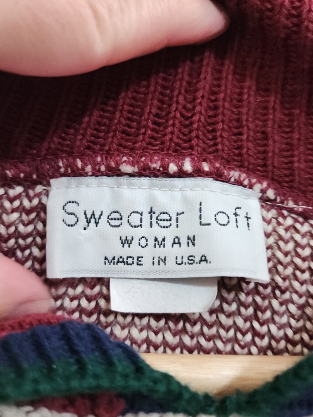 Vintage Sweater Loft 3X Oversized Christmas Cabin Scene Knit USA - Picture 14 of 15